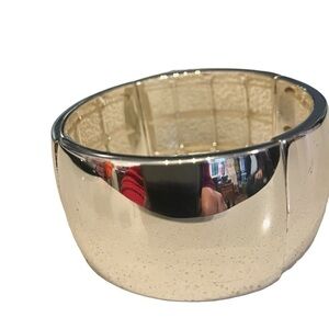 Vintage Jumbo Silver-colored Chunky Bracelet OS 2.5” Diameter Pull Apart OS